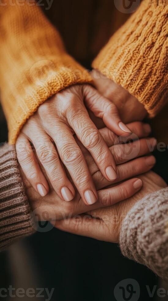 Touching Hands A Moment of Connection and Care photo