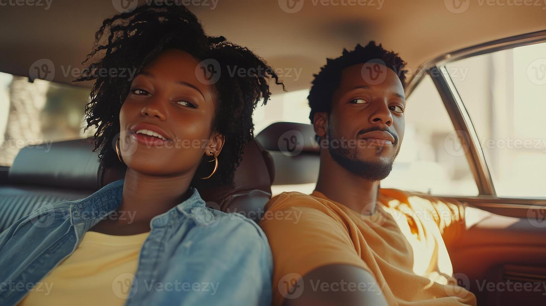 Couple on a Road Trip - A Moment of Joy and Connection photo