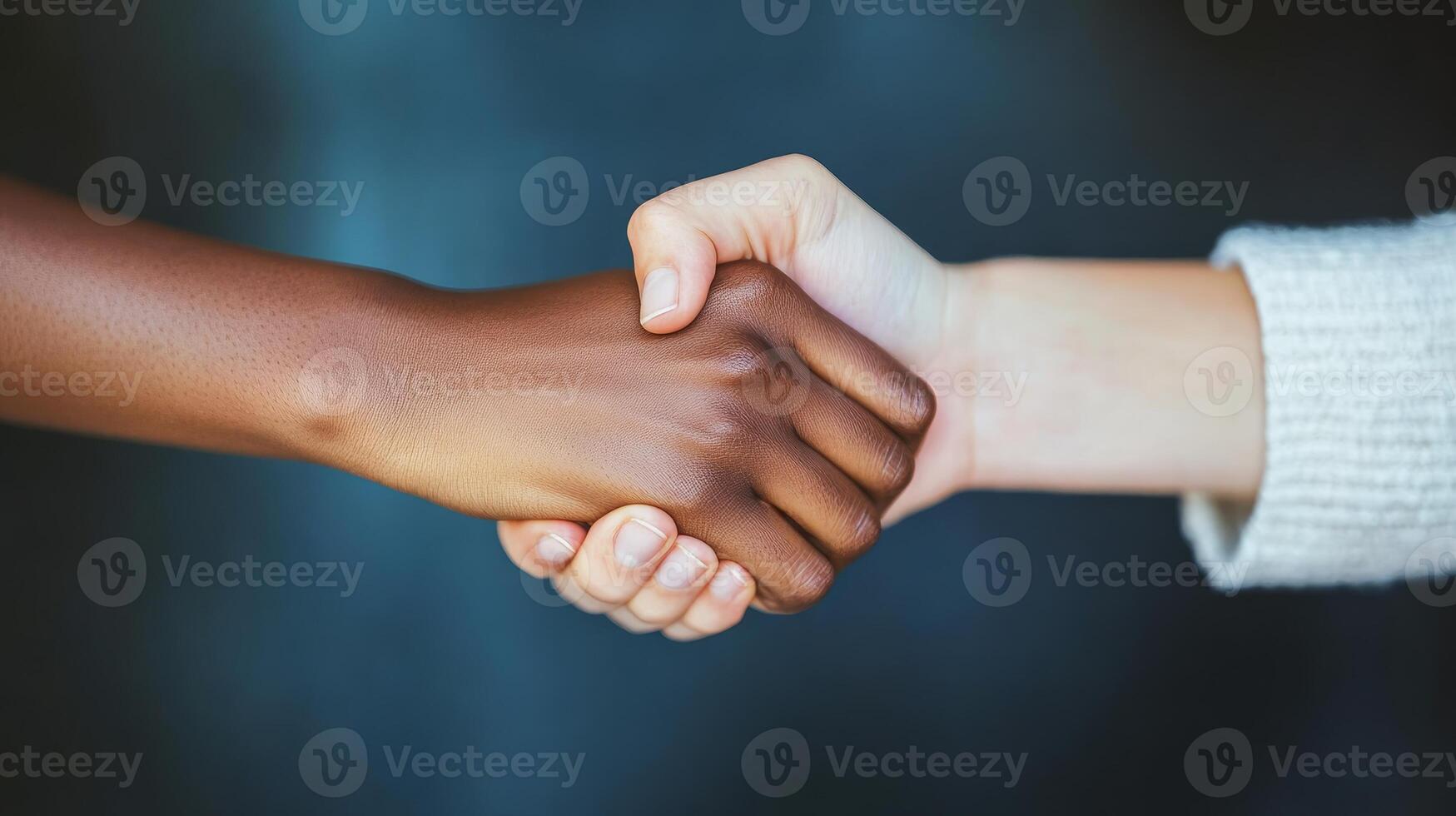 Diverse Hands in a Powerful Handshake Unity and Respect photo