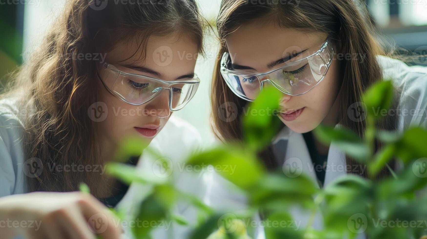 Young Scientists Explore Plant Growth in a Futuristic Lab photo