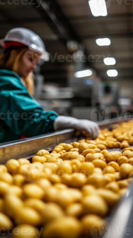 Potato Processing Factory Fresh Produce Handling photo
