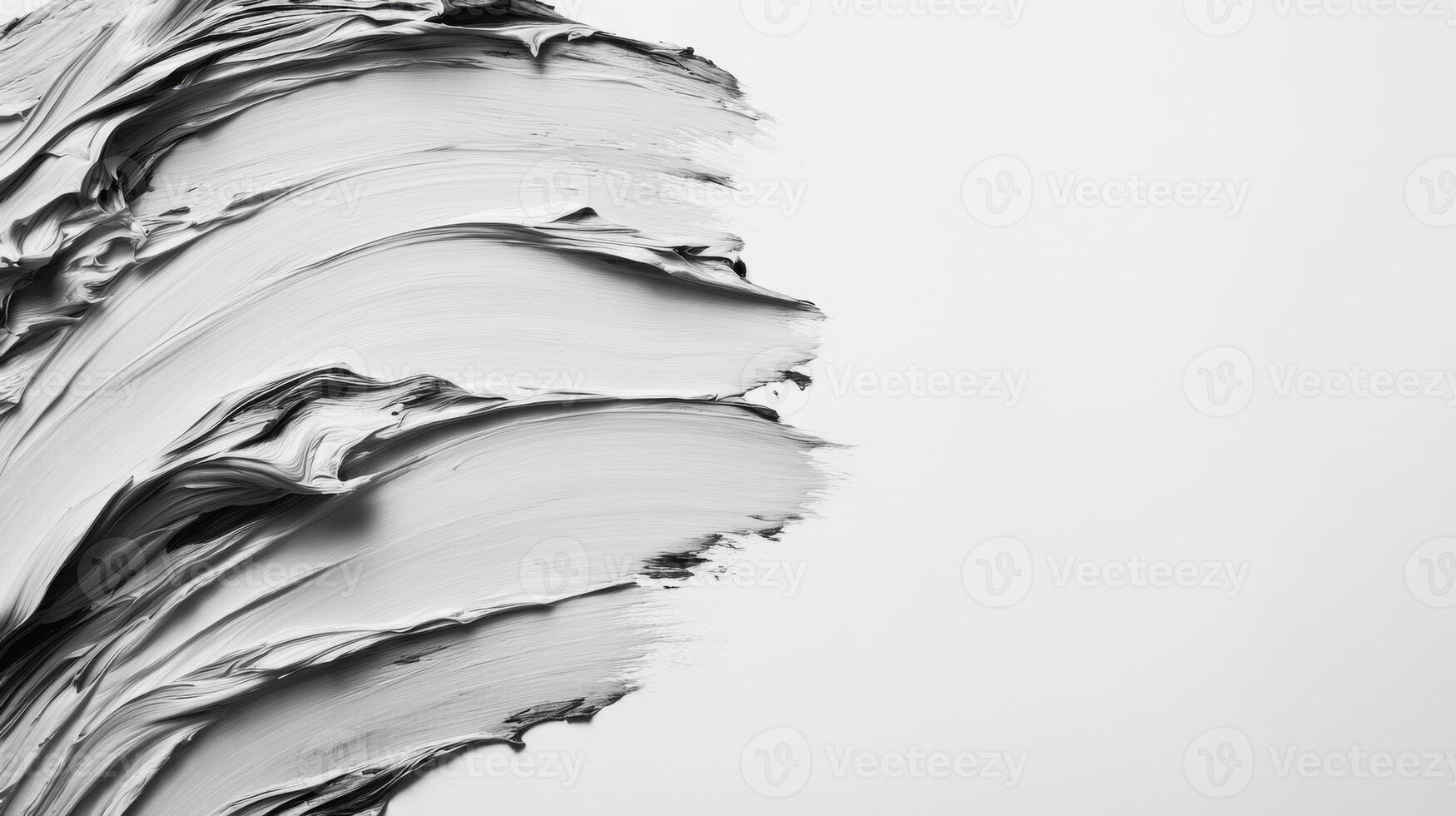 Abstract white paint strokes on a clean background photo