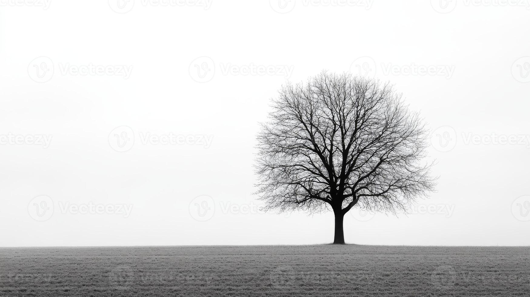Lonely Tree Monochrome Landscape photo