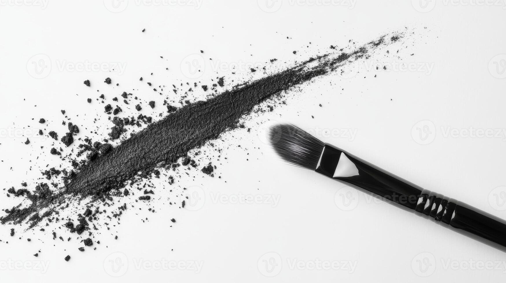 Black Eyeshadow and Brush Stroke photo