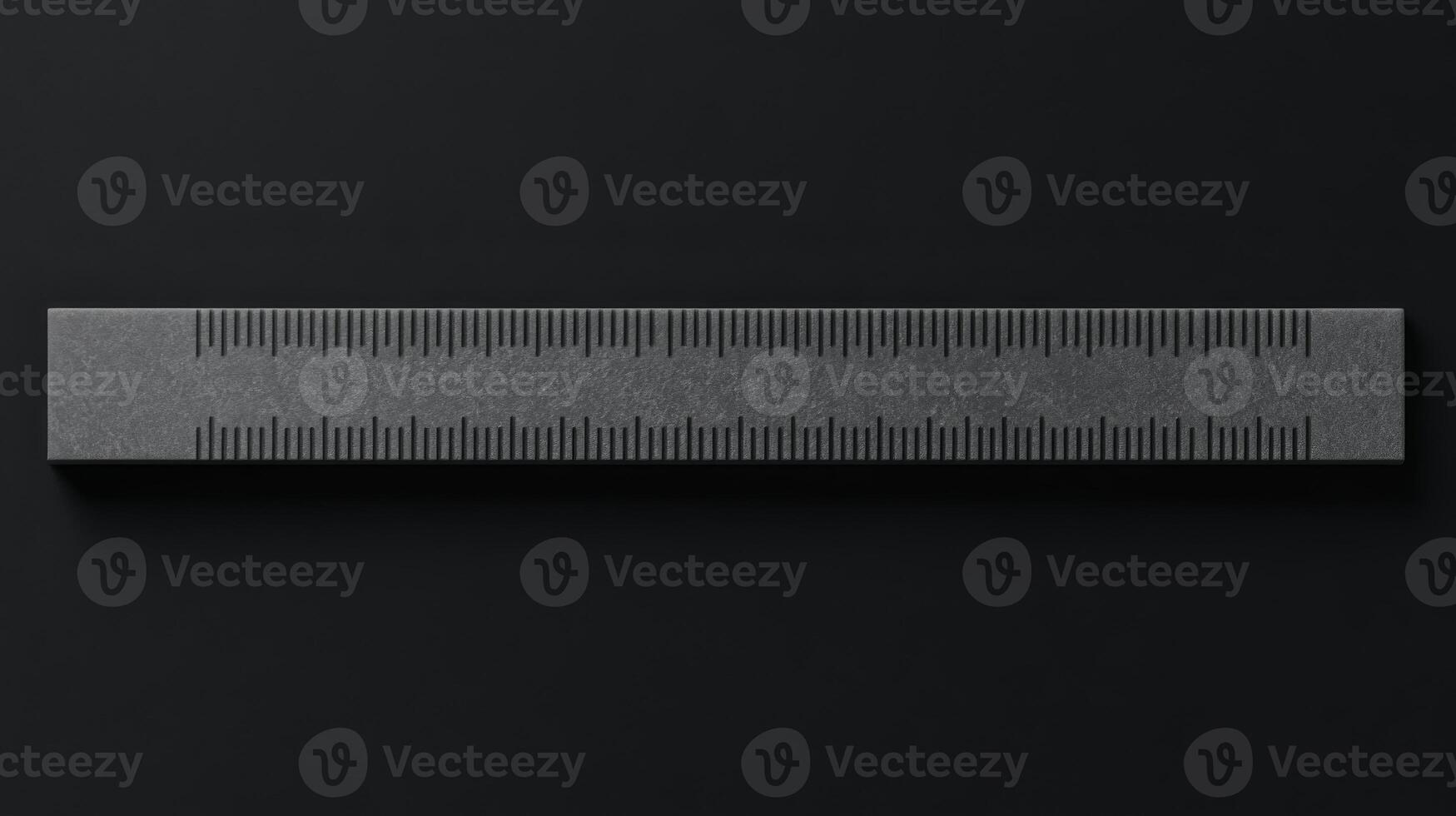 Gray graphite ruler for precise measurement photo