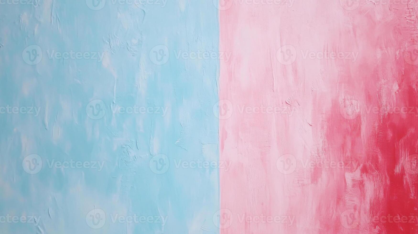 Color Block Abstract Painting in Pink and Cyan photo