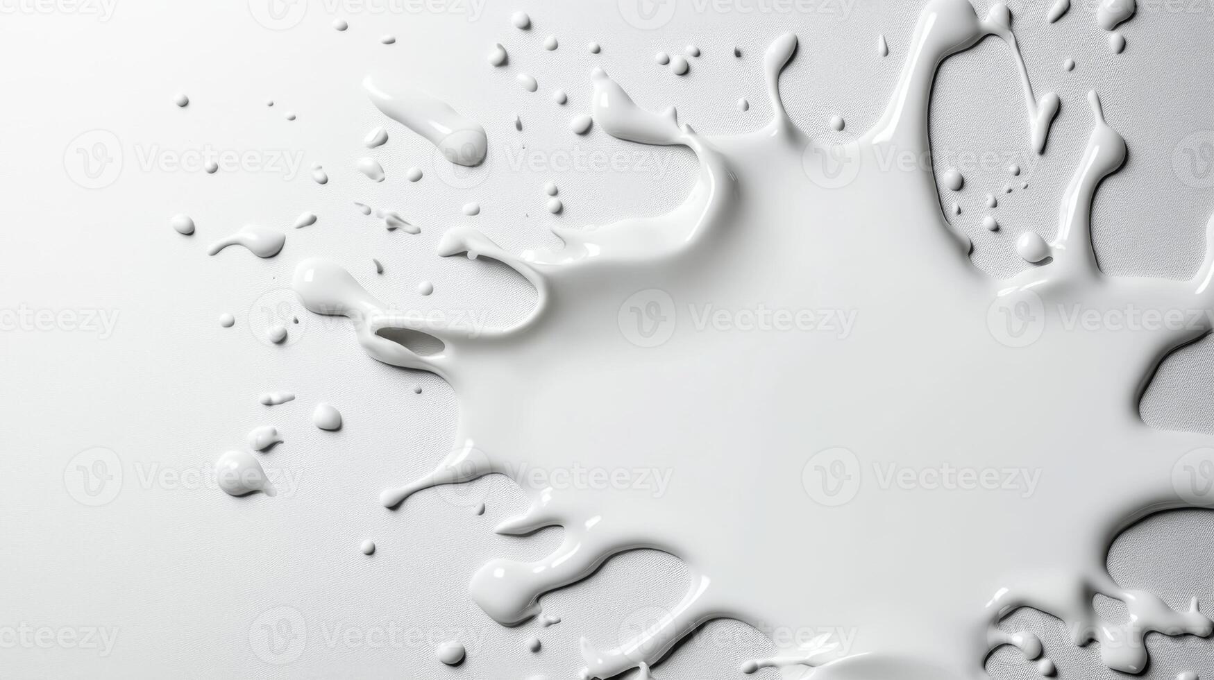 Milk Splash on White Surface Top View photo