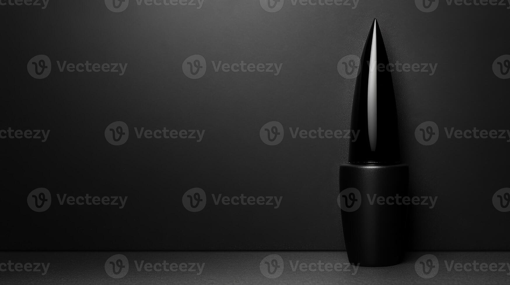 Black Nail Polish Bottle on Dark photo