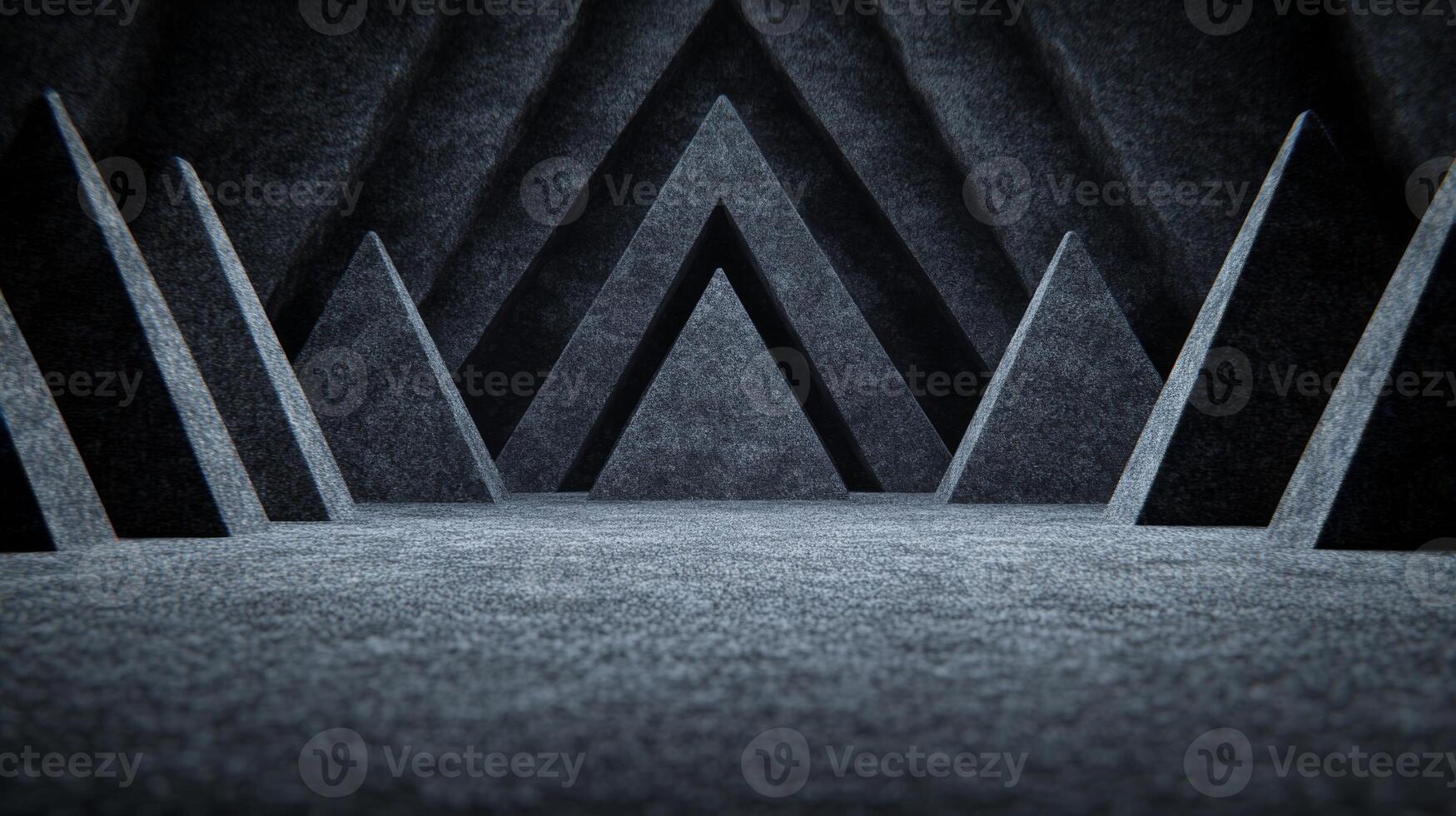 Symmetrical Triangles Define Perspective in Shadowed Space photo