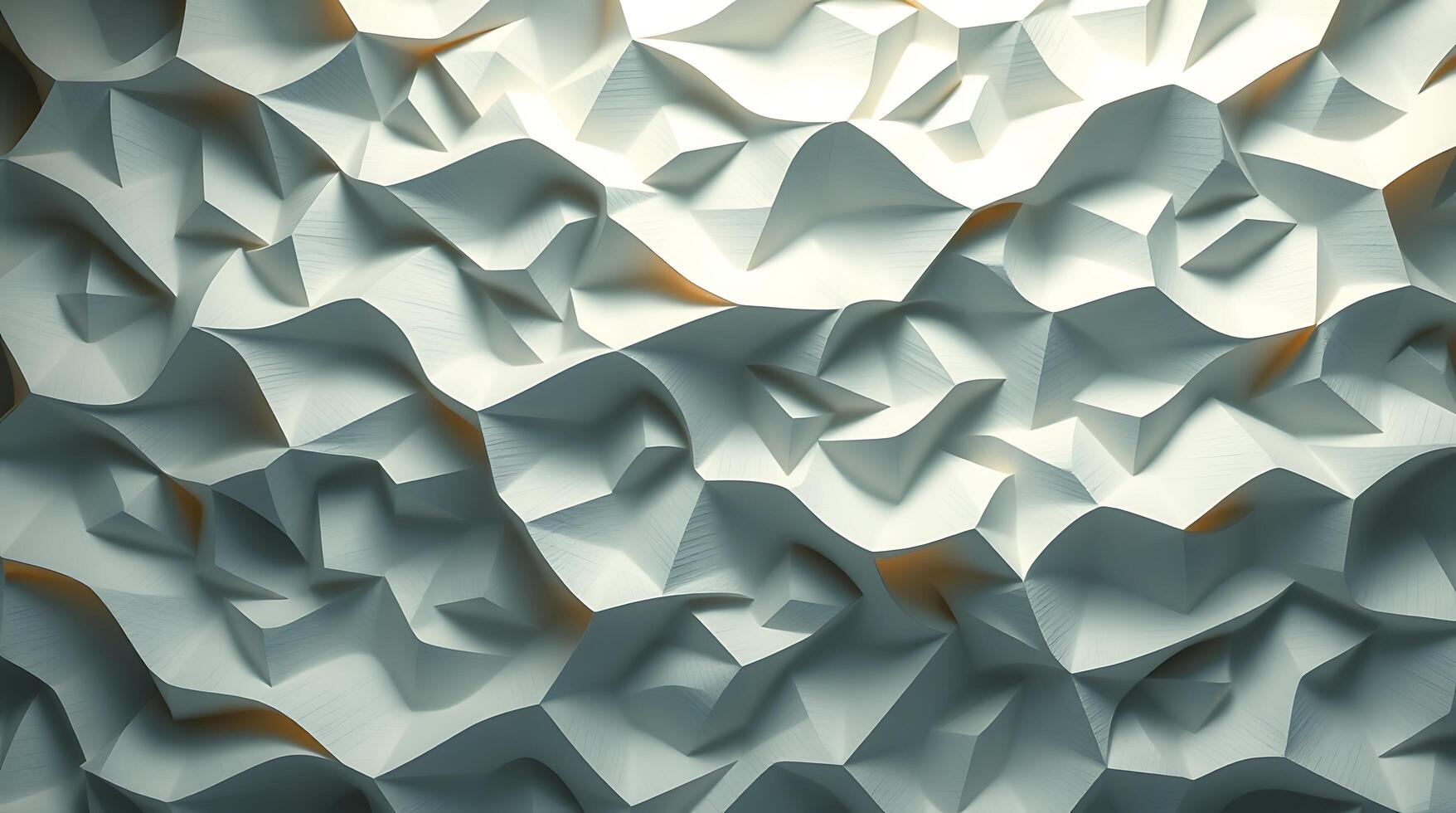 3d rendering of a white wall with many different shapes photo