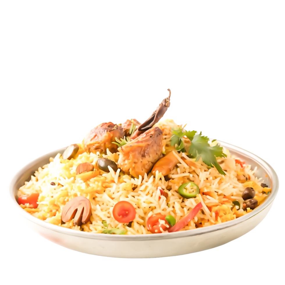 Delicious Chicken Biryani Recipe Aromatic Rice Dish with Spices png