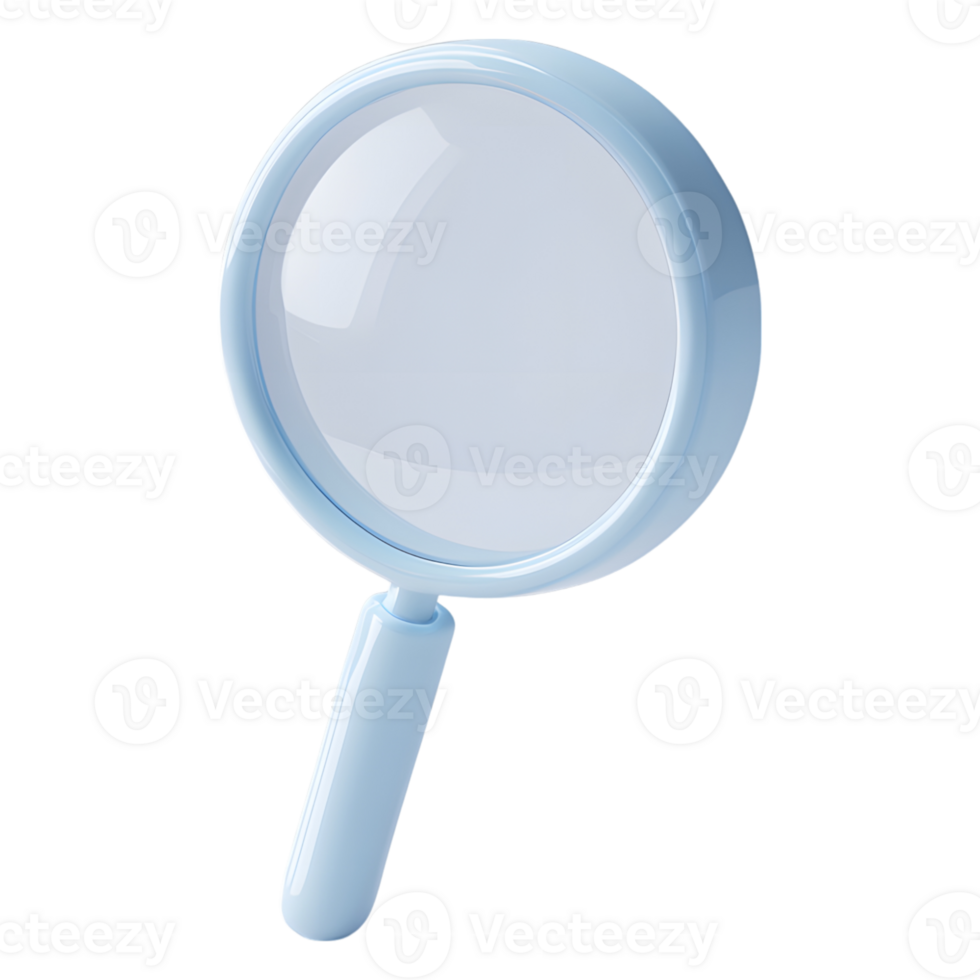 A Close Up View of a Magnifying Glass with a Handle png