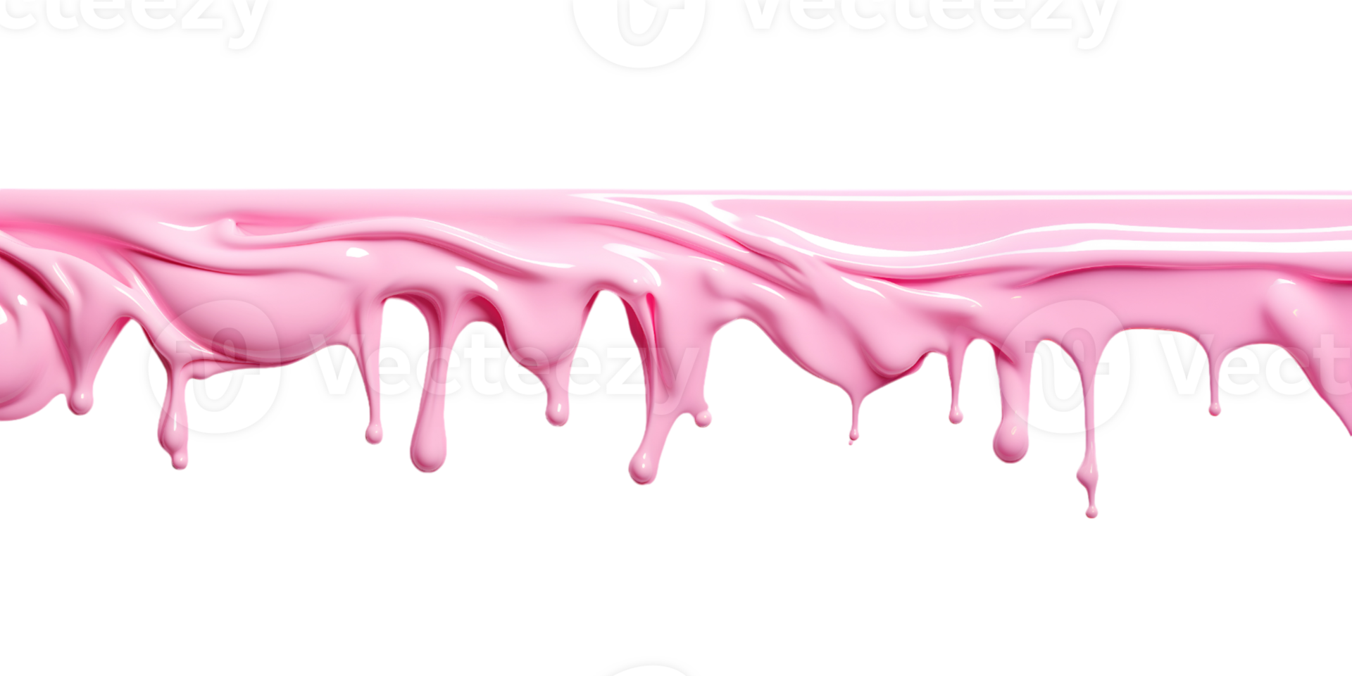 Pink liquid dripping downwards creating a decorative and abstract design png