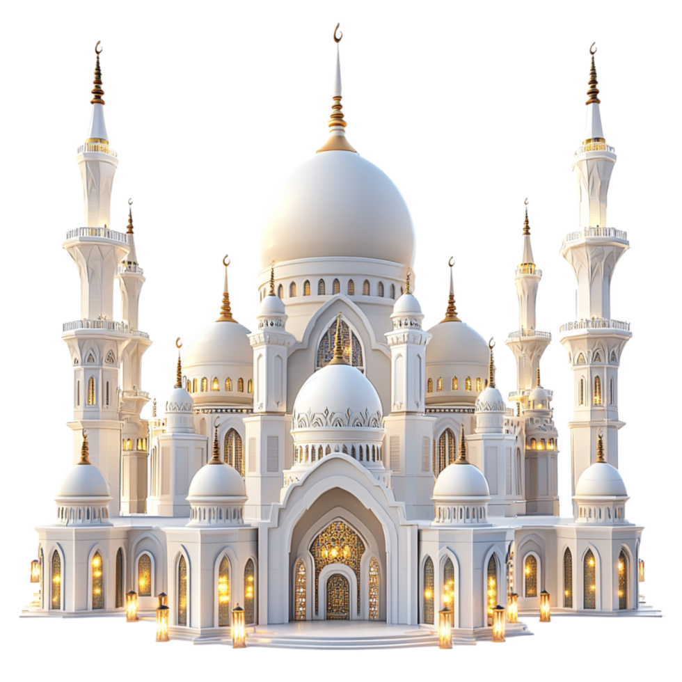 Majestic white gold mosque breathtaking architecture greur png