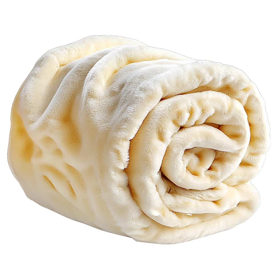 Soft fluffy folded blanket a cozy inviting texture png