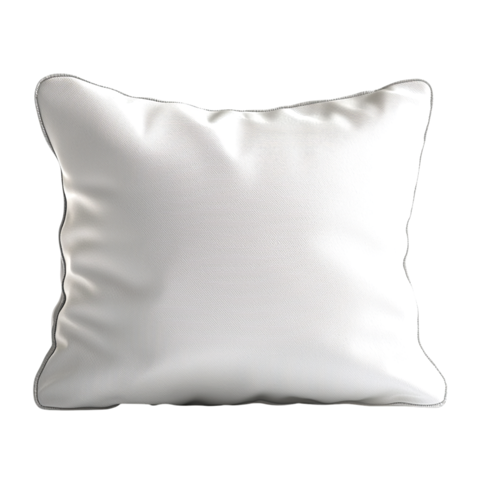 Soft plush white pillow a smooth inviting fabric texture png
