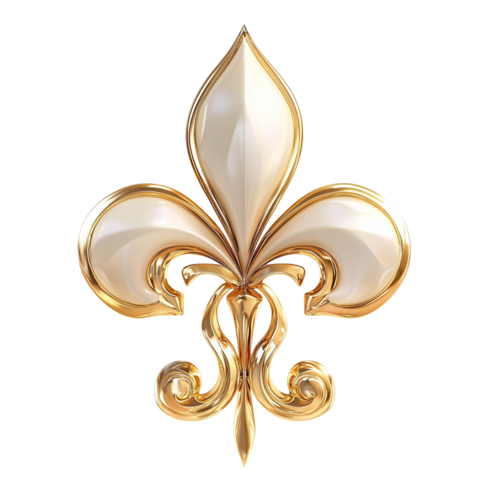 Classic gold fleurdelis symbol a polished regal finish png