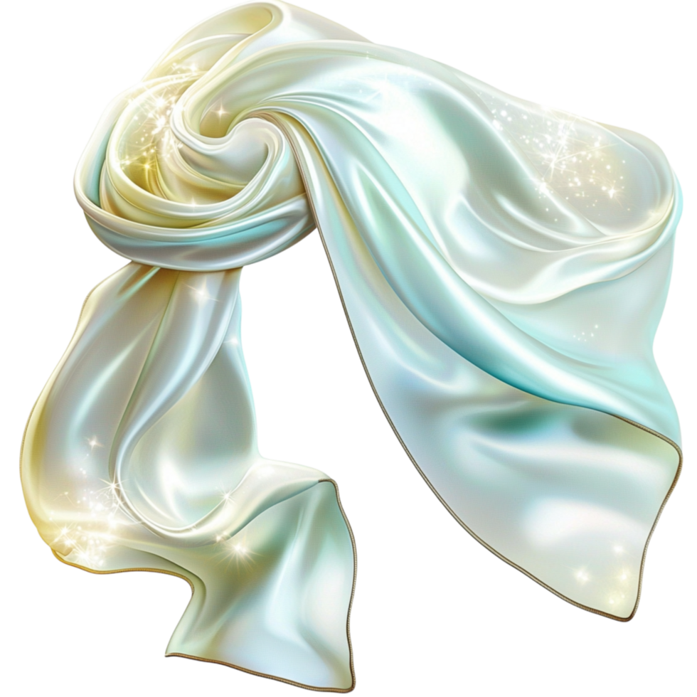 Flowing silk fabric a shimmering pastel gradient a soft drape png