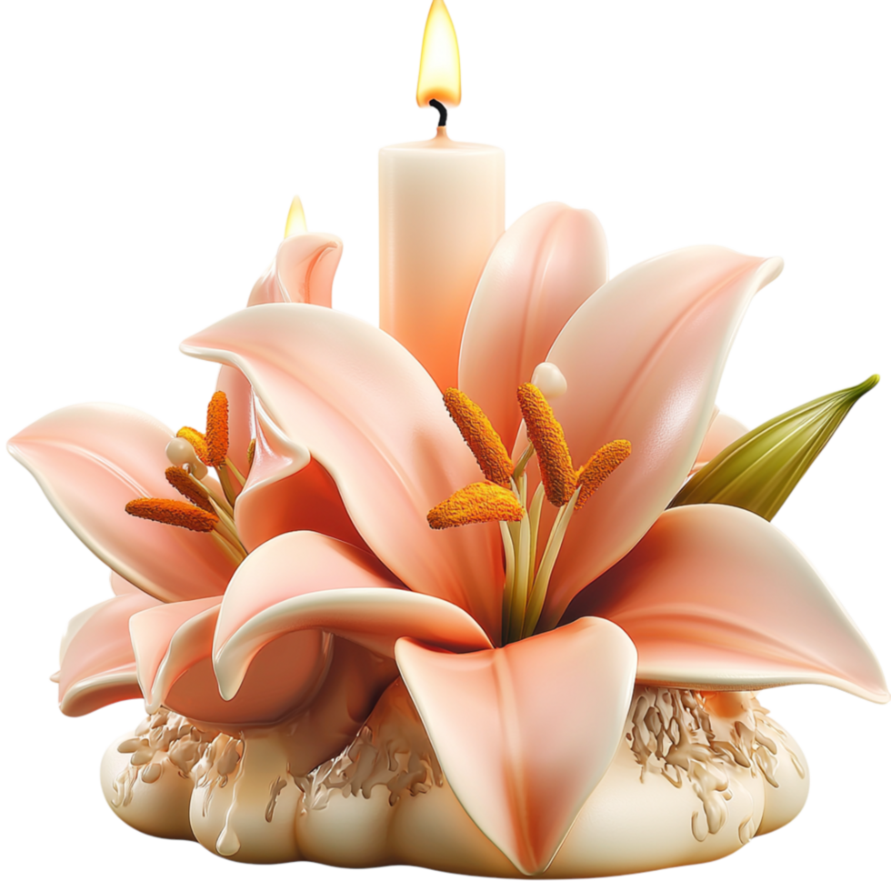 Stunning Peach Lily Bouquet Capturing Realistic Beauty Intricate Petal Details png