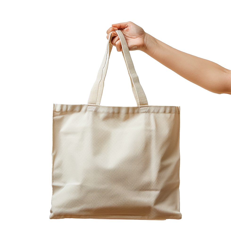 Beige Tote Bag Handheld EcoFriendly Shopping Reusable png