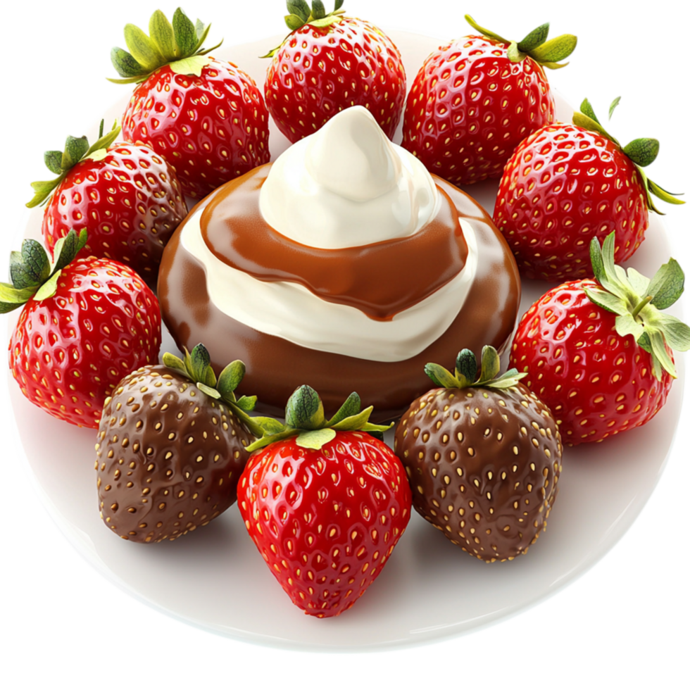 Delicate Indulgence Ripe Strawberries Dipped in White Chocolate Mint Accents png