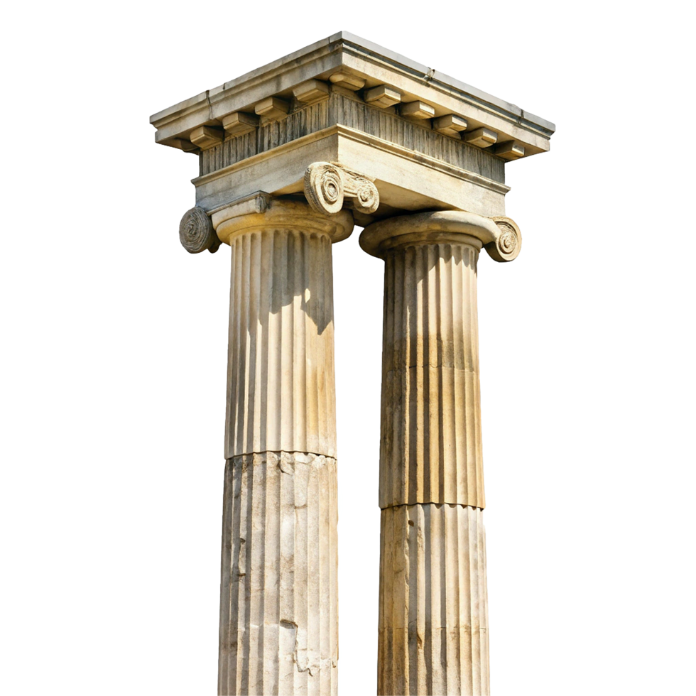 Ancient Greek Architectural Columns and Classical Stone Pillars png