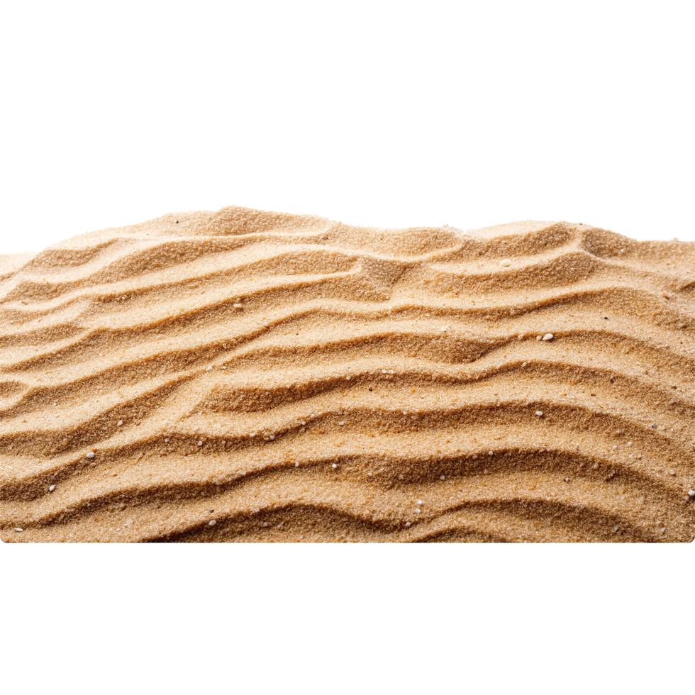 Beautiful Rippled Texture of Golden Sand Dunes in Summer Sunlight png