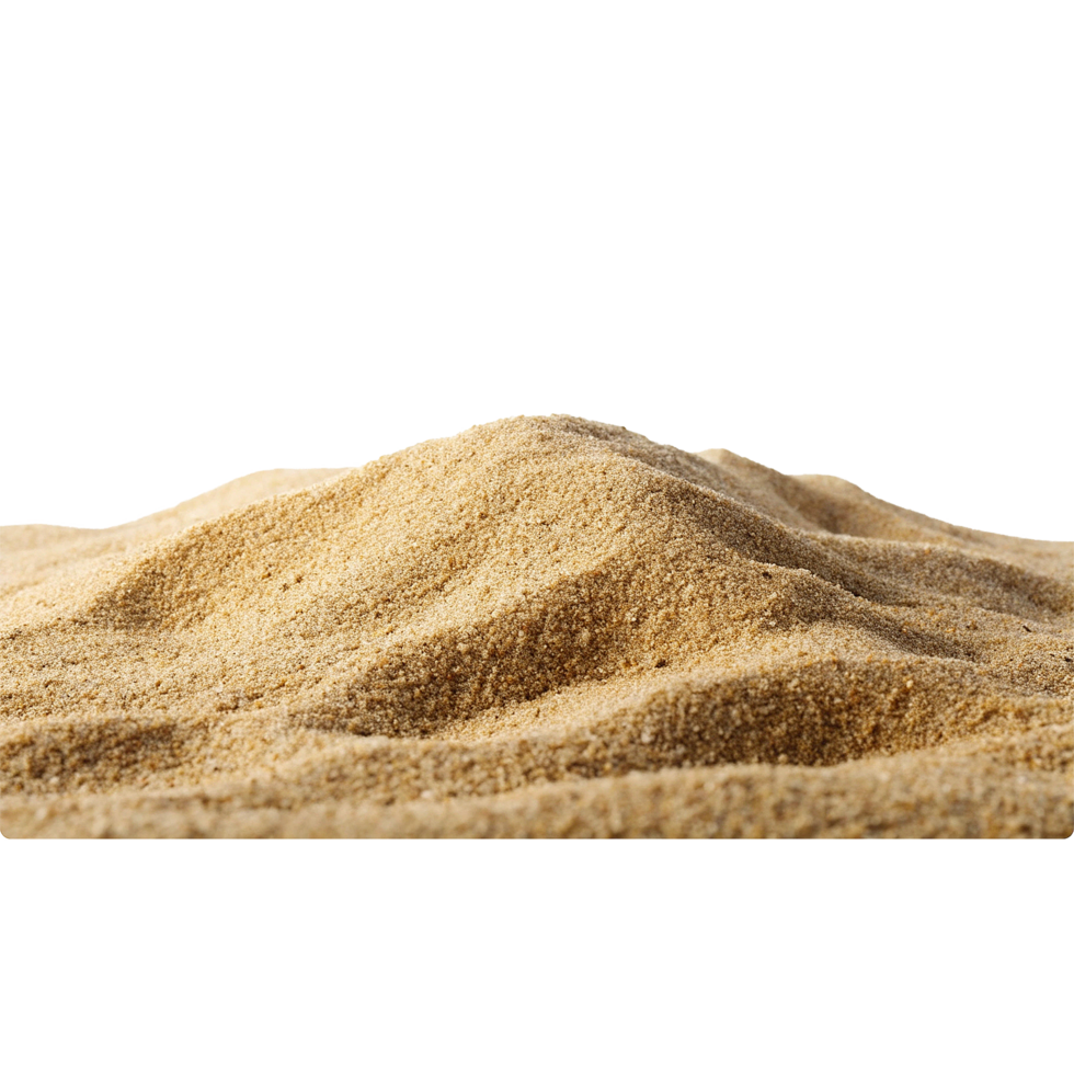 A Textured Mound of Light Brown Sand Against a White Background png