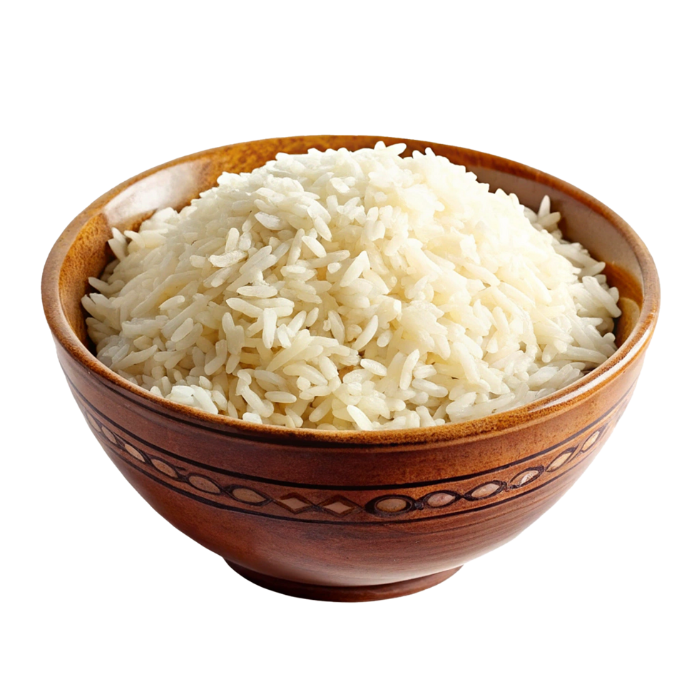 A Bowl of Perfectly Cooked White Rice Grains png