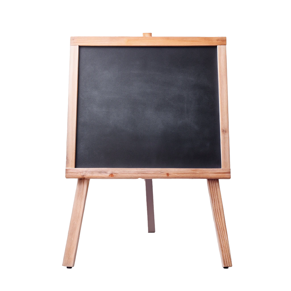Blank Wooden AFrame Chalkboard Sign for Messages and Announcements png