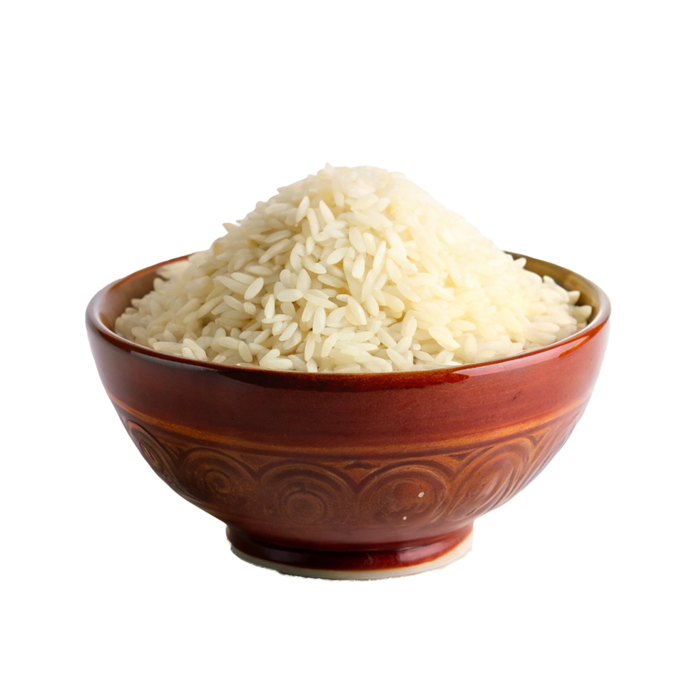 A Bowl of Cooked White Rice, Ready to Serve, Delicious and Nutritious Grain png
