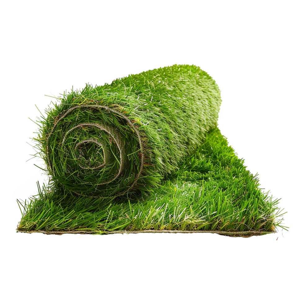 Freshly Rolled Green Artificial Turf Grass for Landscaping Projects png