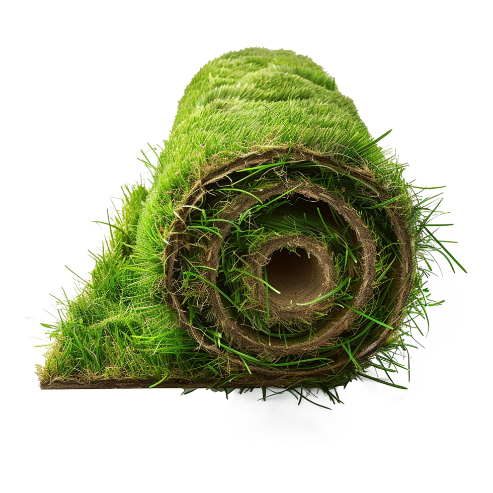 Rolled Grass Sod for Landscaping and Gardening Projects png