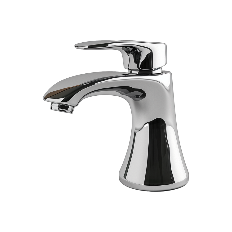Modern Chrome Bathroom Sink Faucet with Sleek Design and Single Handle Operation png