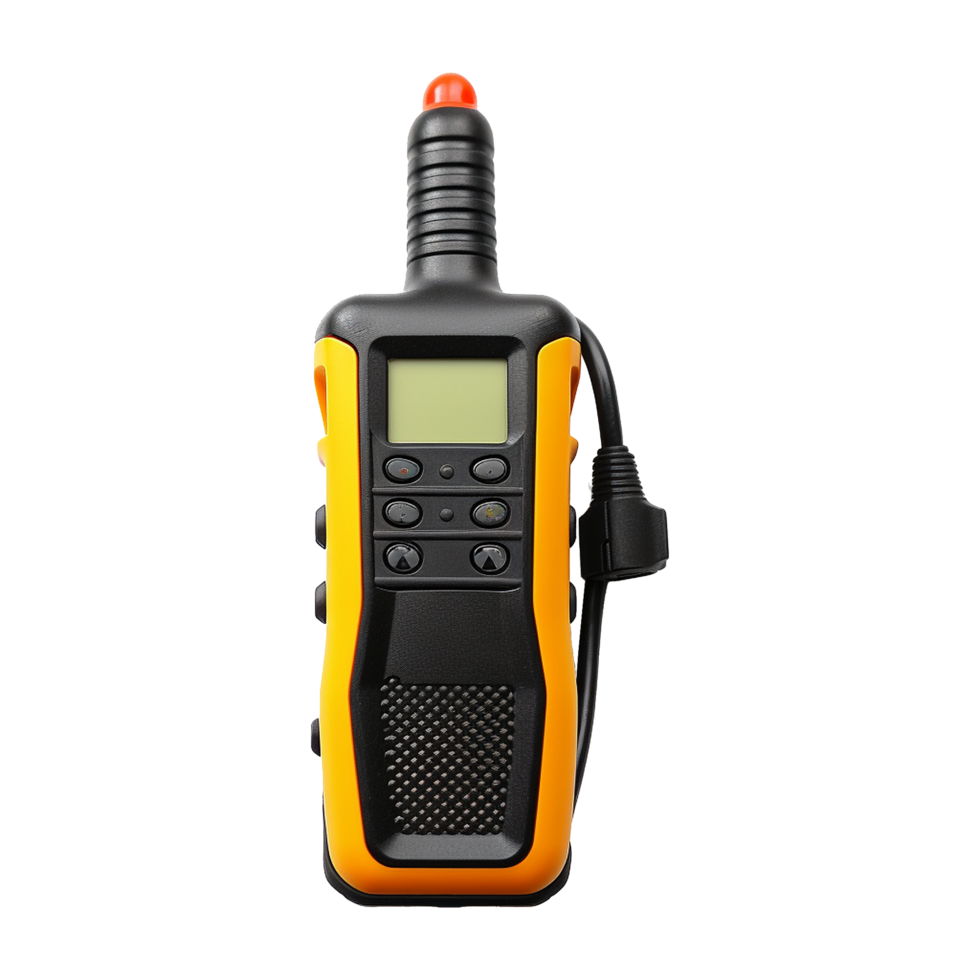 Portable Two Way Radio Communication Device with LCD Screen and Multiple Buttons png