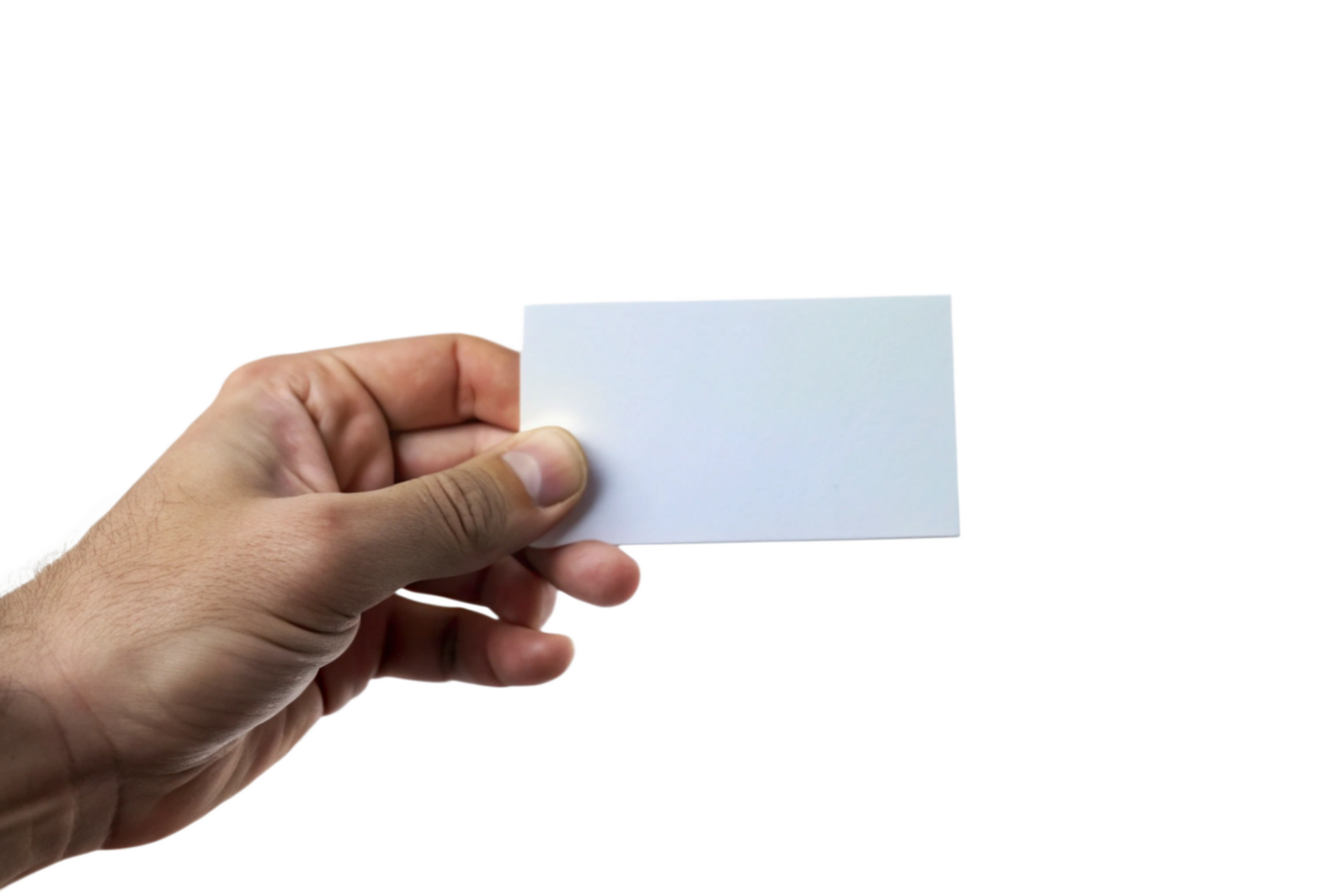 A hand holding a blank white card against a black background a simple image for various uses png