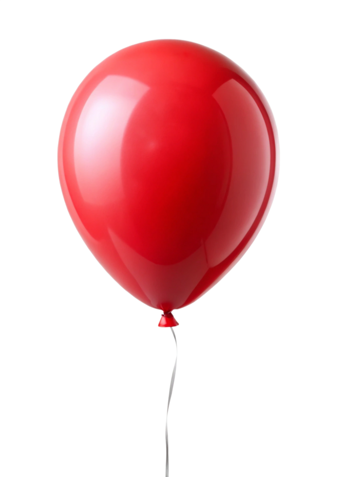 A single red balloon floating against a black background a perfect image for celebrations events and parties png