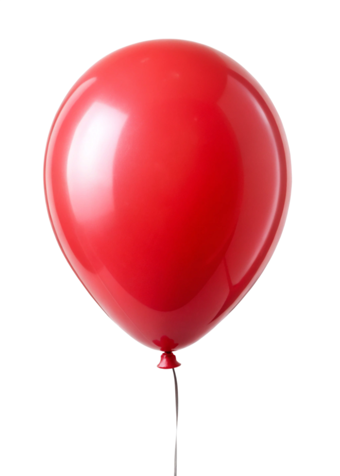 Single Red Balloon Isolated on Black Background A Perfect Image for Celebrations and Festive Occasions png