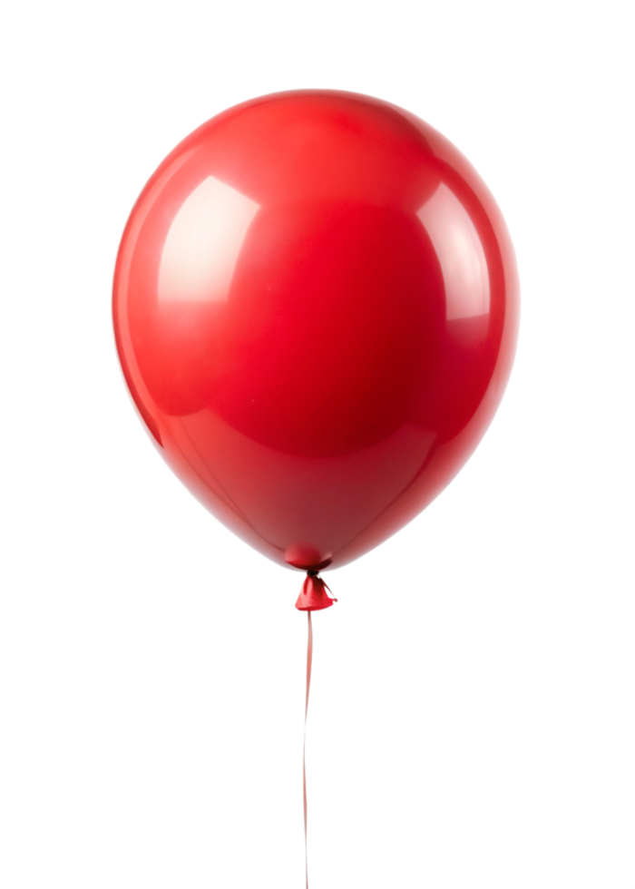 A single red balloon floating against a black background a perfect image for celebrations events and festivities png