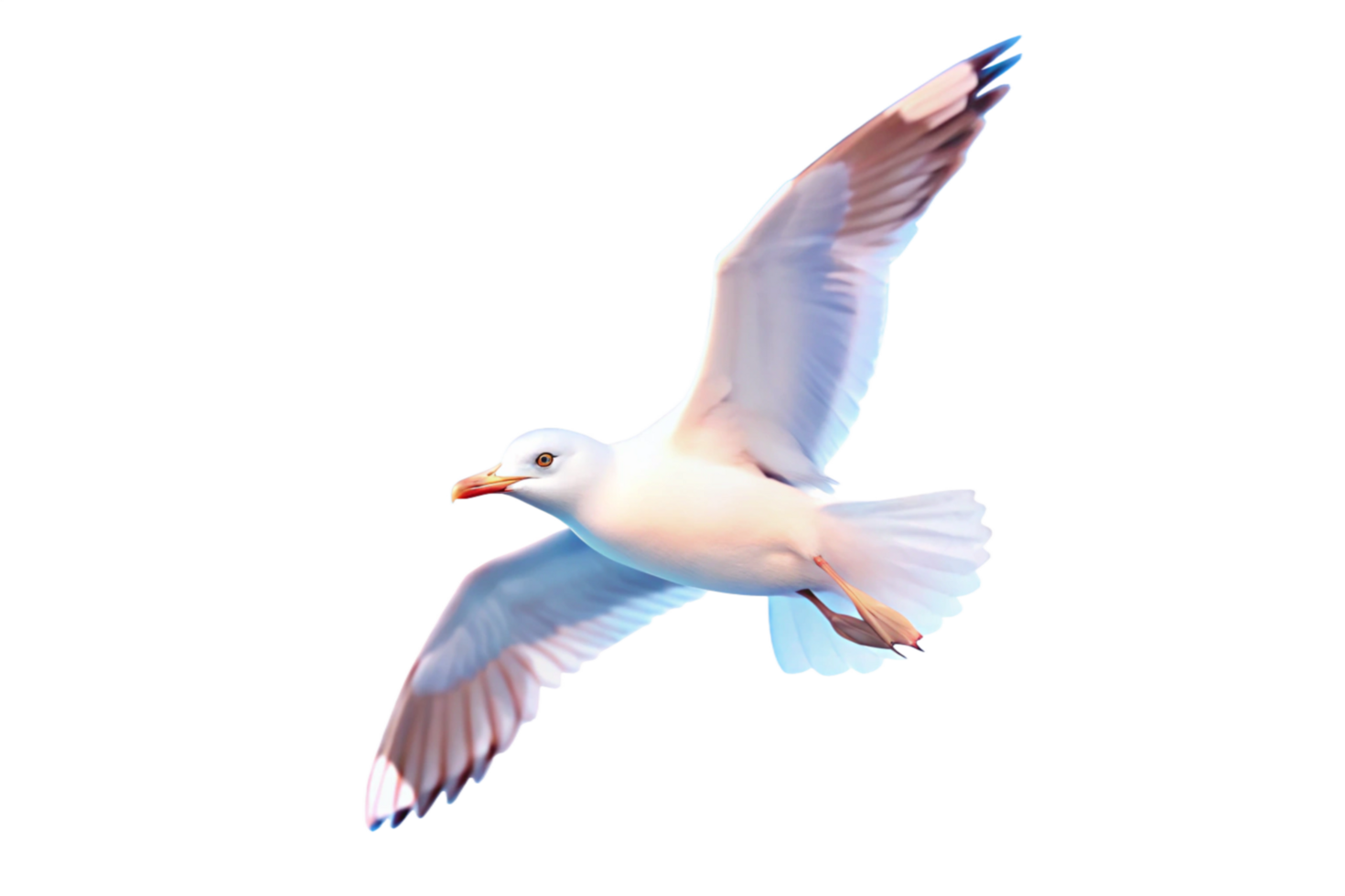 A Majestic Seagull in Flight Gracefully Soaring Through the Air png