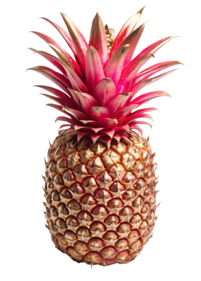 A Vibrant Pink Pineapple with Golden Accents A Tropical Delight png