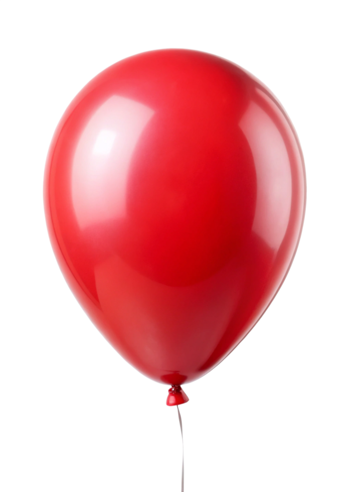 A single shiny red balloon on a black background, party decoration, celebration, festive, image, photography png