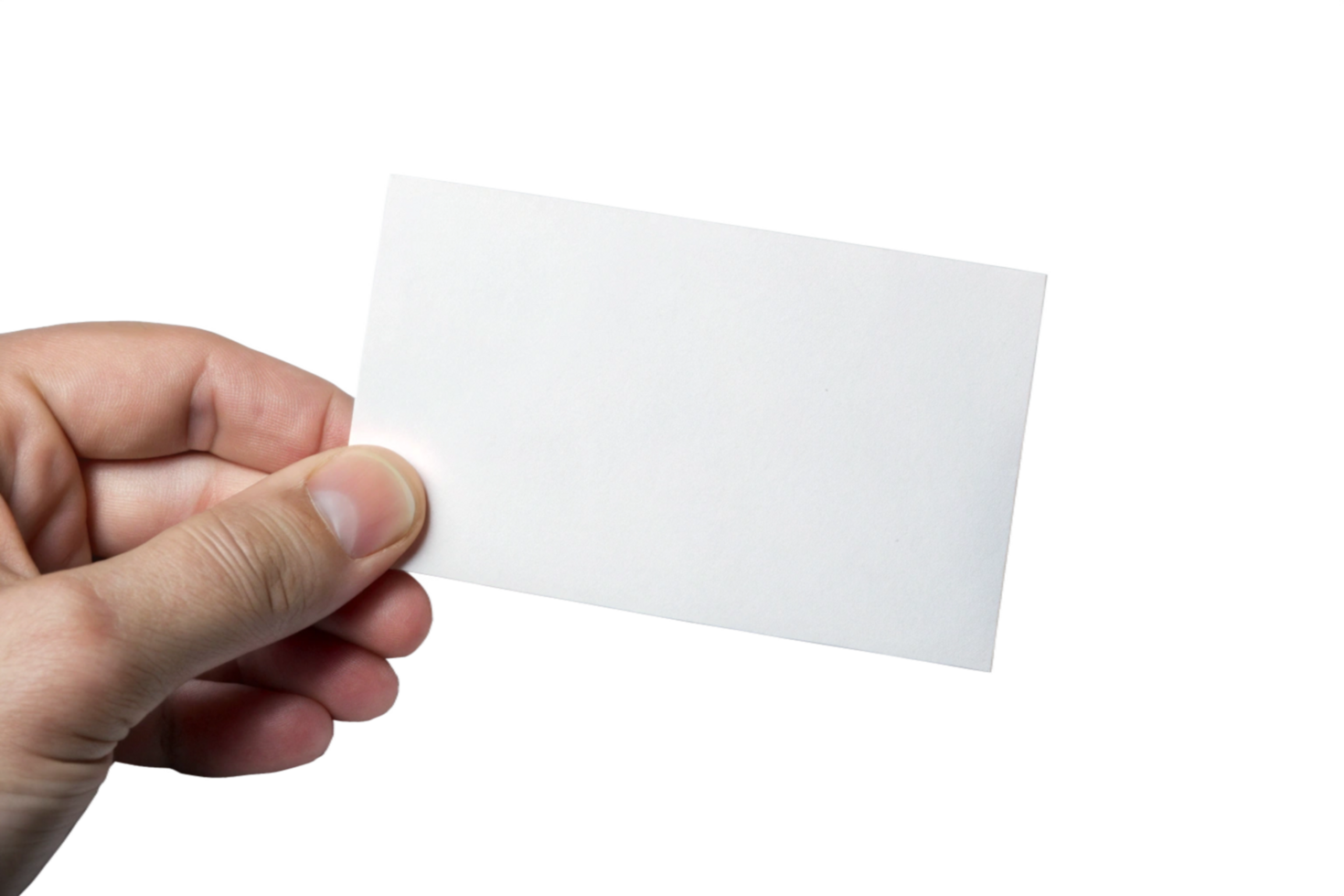 A hand holding a blank white card against a black background simple photography image png