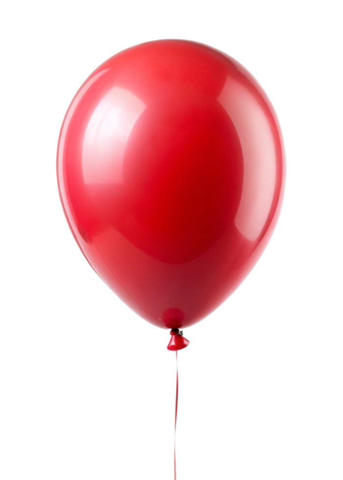 A single red balloon floating against a black background, a perfect symbol of joy and celebration png