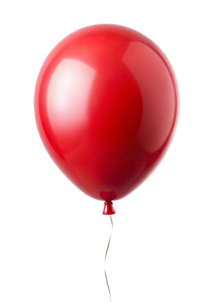 A single red balloon floating against a black background a perfect image for celebration party decoration or graphic design png