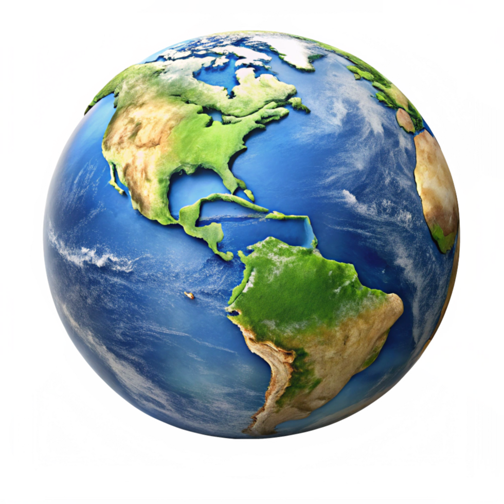 Stunning High Resolution Image of Planet Earth Showing North and South America png