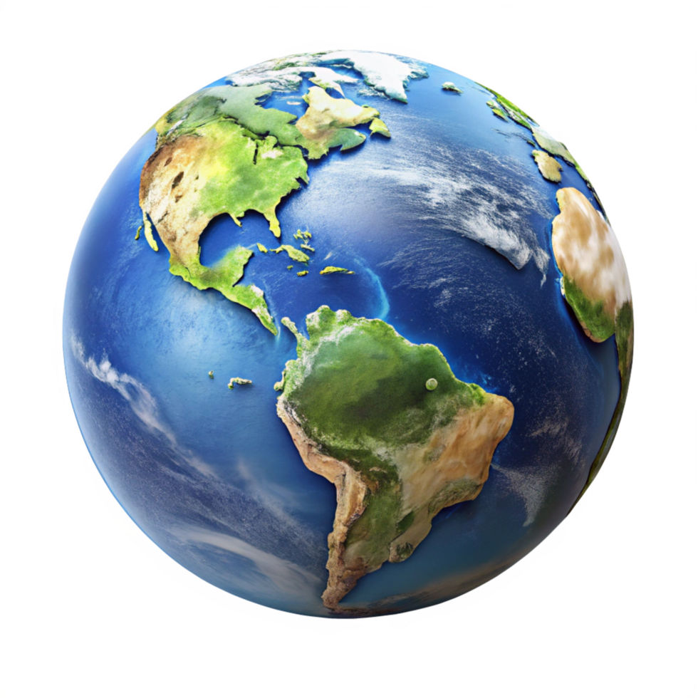 Stunning HighResolution Image of Planet Earth Showing North and South America Continents png