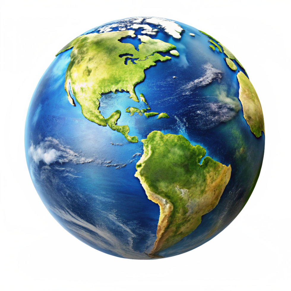A Stunning View of Planet Earth Showing North and South America Continents and Surrounding Oceans png