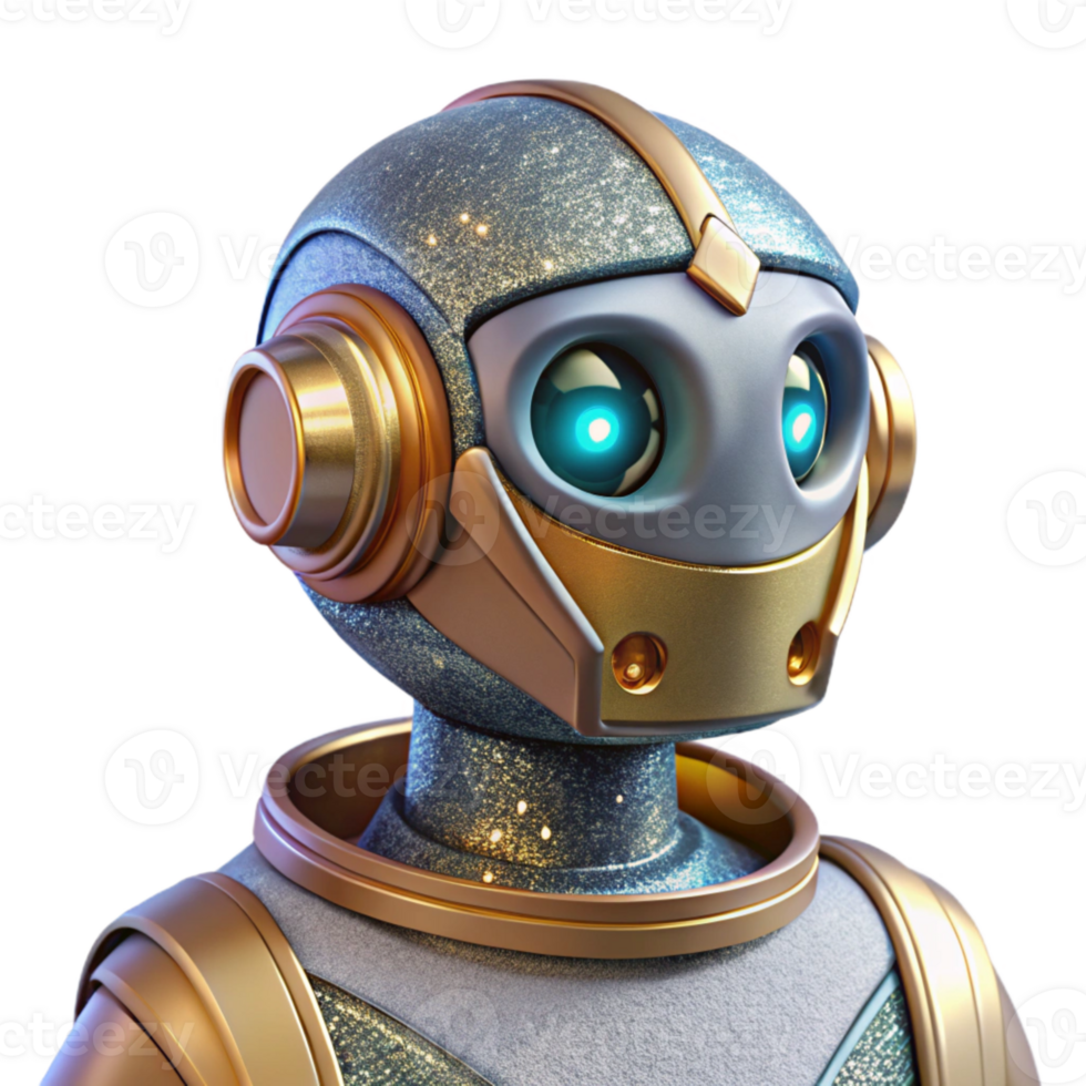 beautiful artistic Sci Fi Robot Head Isolated for Robotics Projects original png
