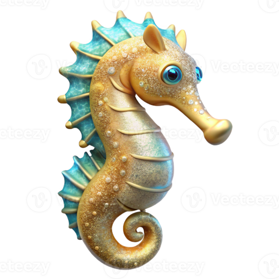 elegant rustic Seahorse Transparent for Aquarium Projects premium png